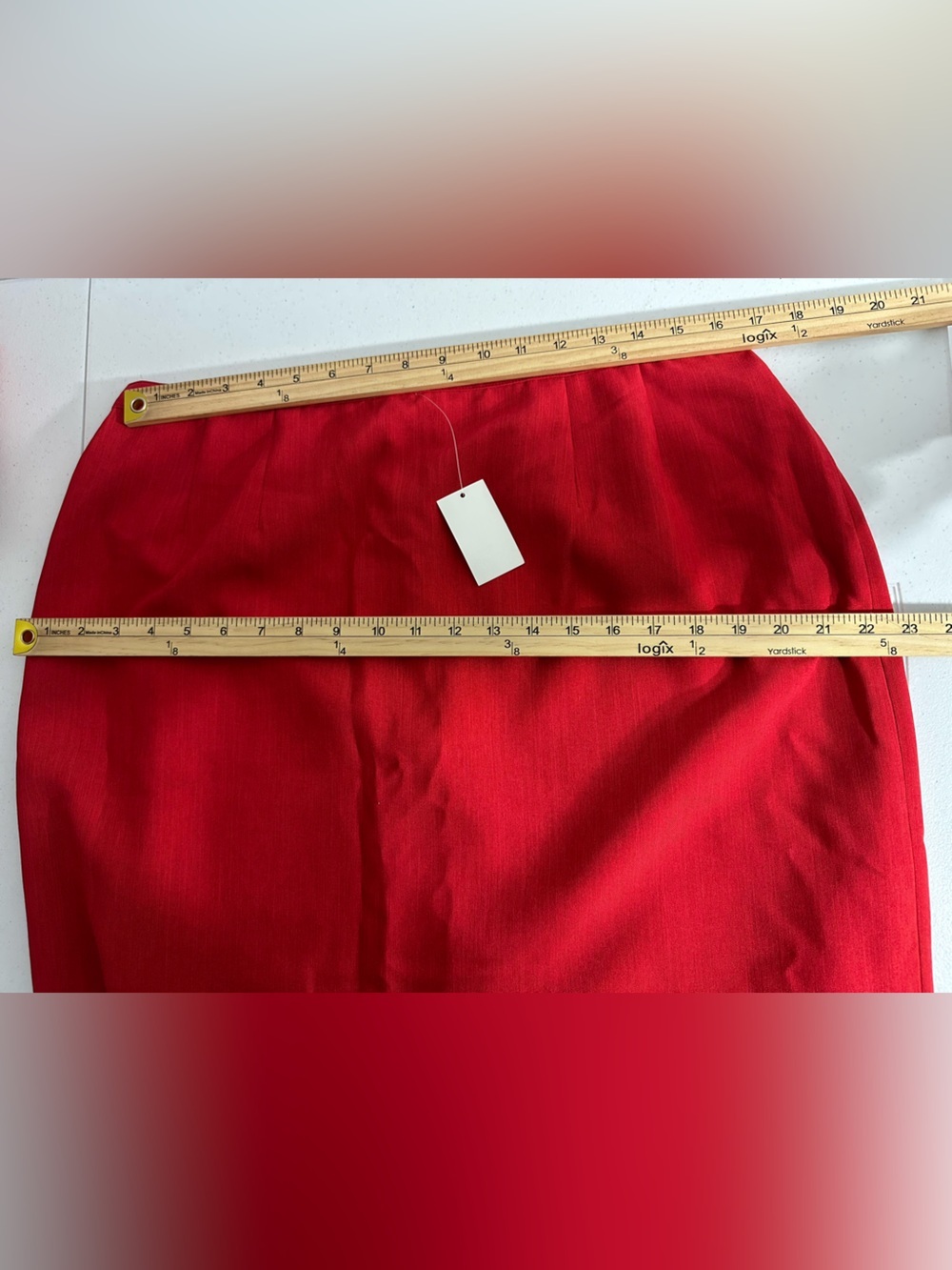 NEW NYP Suits Size 18 Women’s Red Lined Blazer And Skirt Suit Set Button Up - Picture 11 of 16